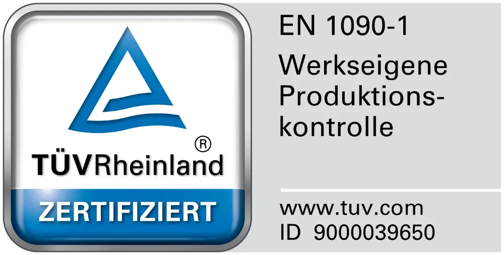 TÜV Rheinland zertifiziert, EN 1090-1 Werkseigene Produktionskontrolle